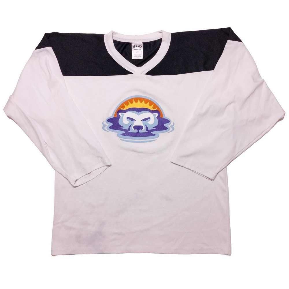 ATHLETIC KNIT Orlando Solar Bears Hockey‎ Practice Jersey White Medium M
